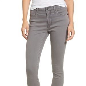 9” Raw-Hem Garment-Dyed High Rise Skinny Jeans